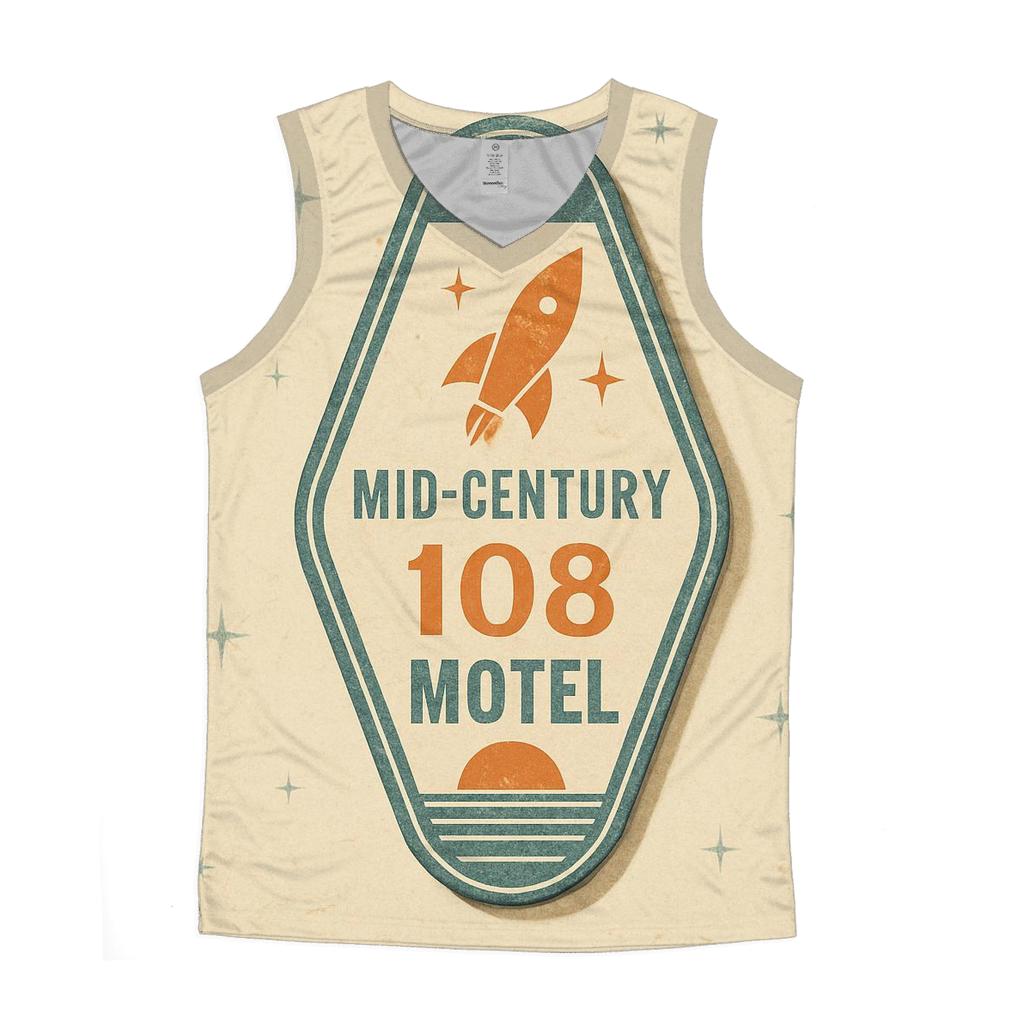 Weathered Space Age Motel Keytag Poster designer workout tanks