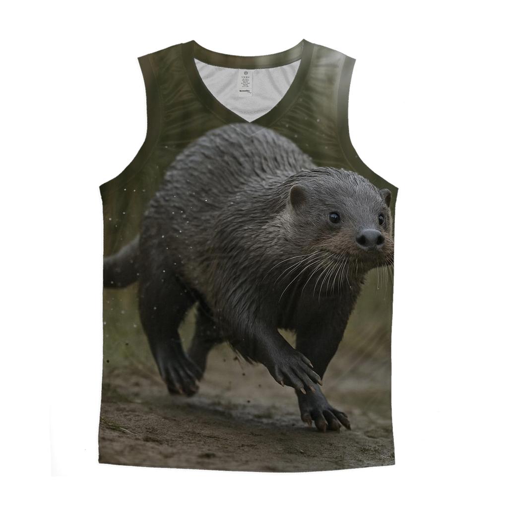 Riverine Sprint Eurasian Otter cotton sleeveless tops