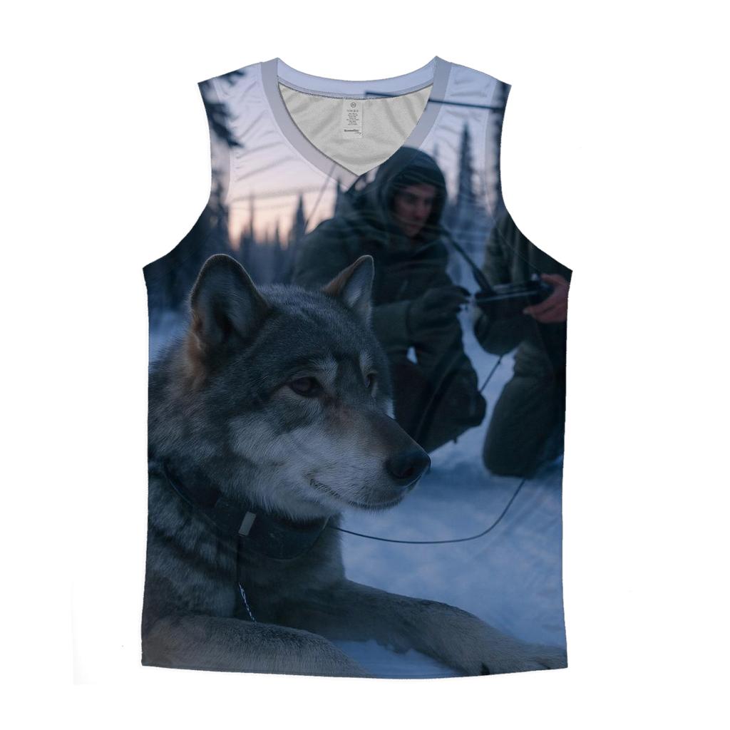 Radio Collar Check In Boreal Dawn cotton sleeveless tops