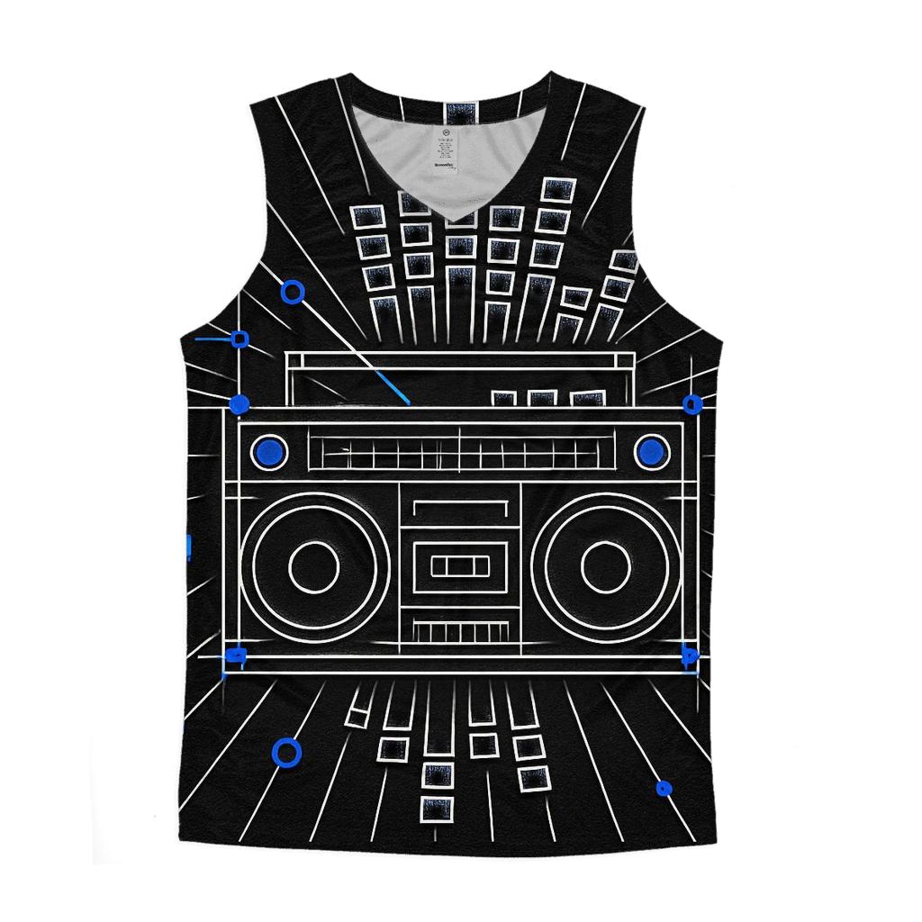 BoomBox Blueprint Burst sports performance tank tops