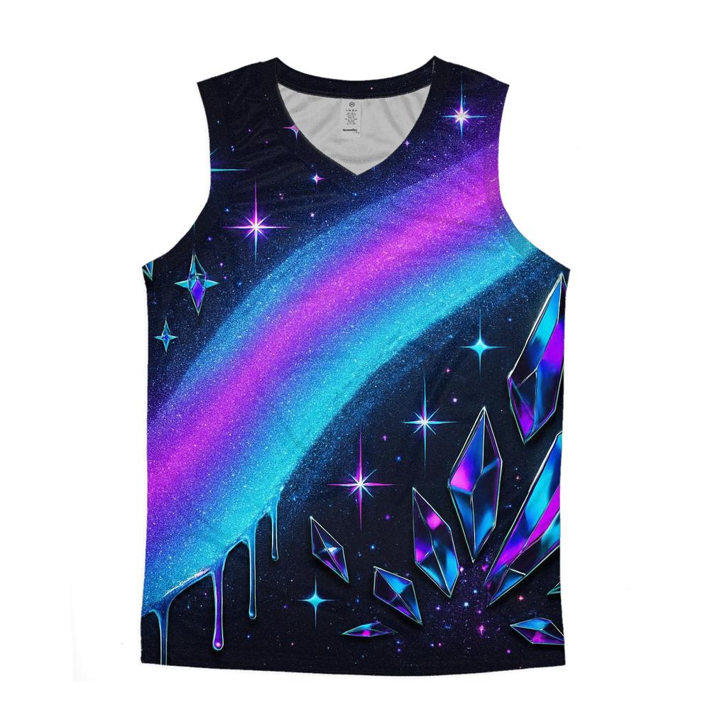Neon Prism Street Aurora stylish racerback tanks