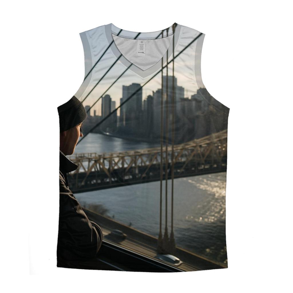 Roosevelt Island Tram Window Over Midtown designer workout tanks