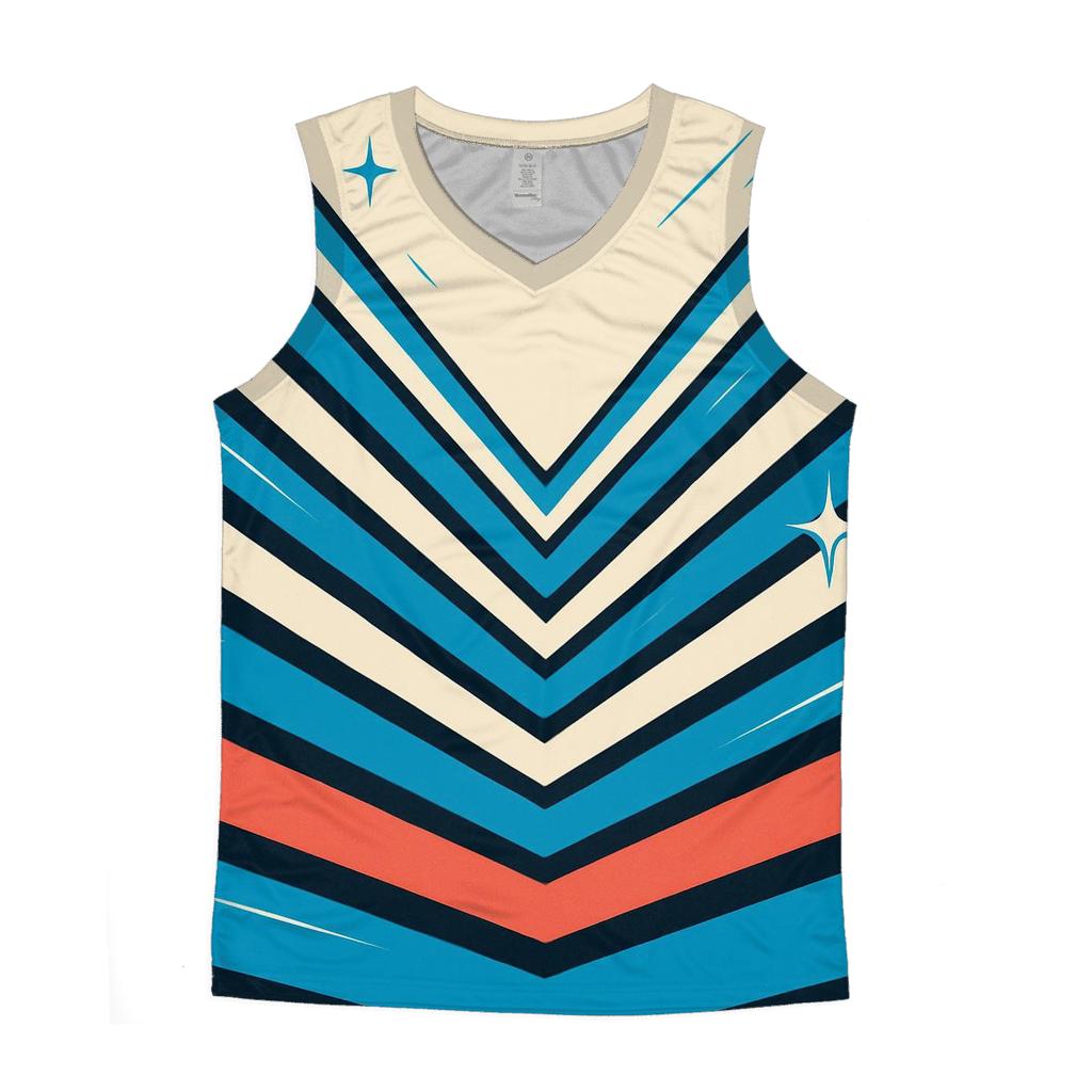 Roller Rink Floor Chevron Glow sports performance tank tops