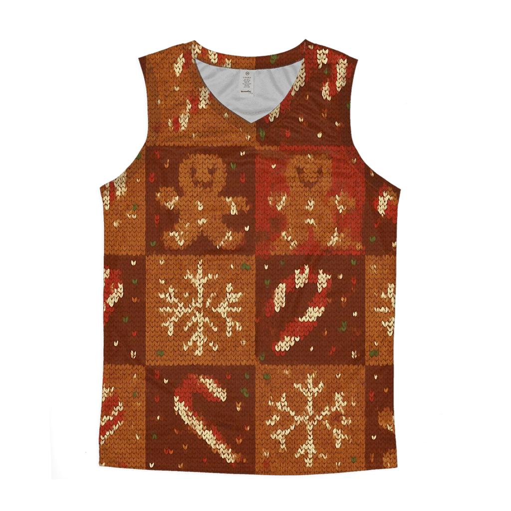Gingerbread Meteor Shower Checker Design stylish racerback tanks