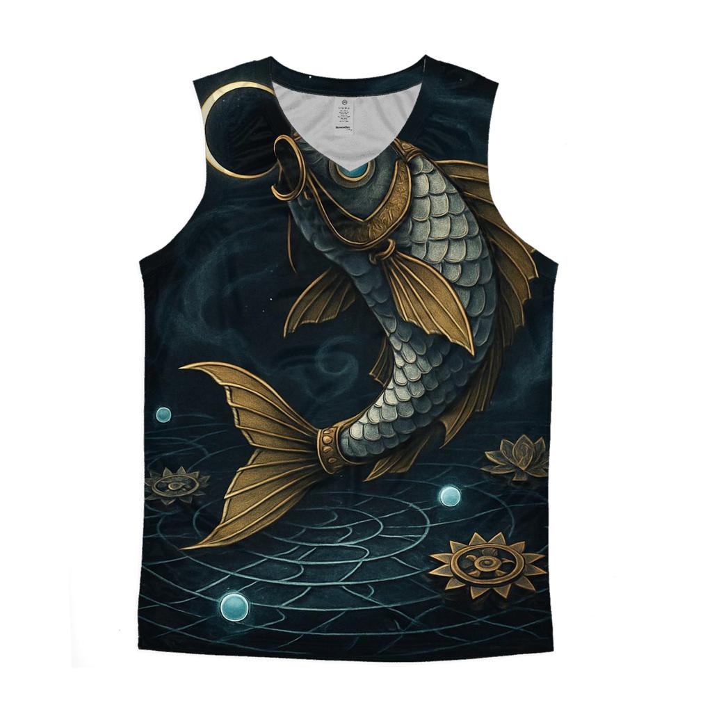 Clockwork Koi Eclipse trendy fitted tank tops