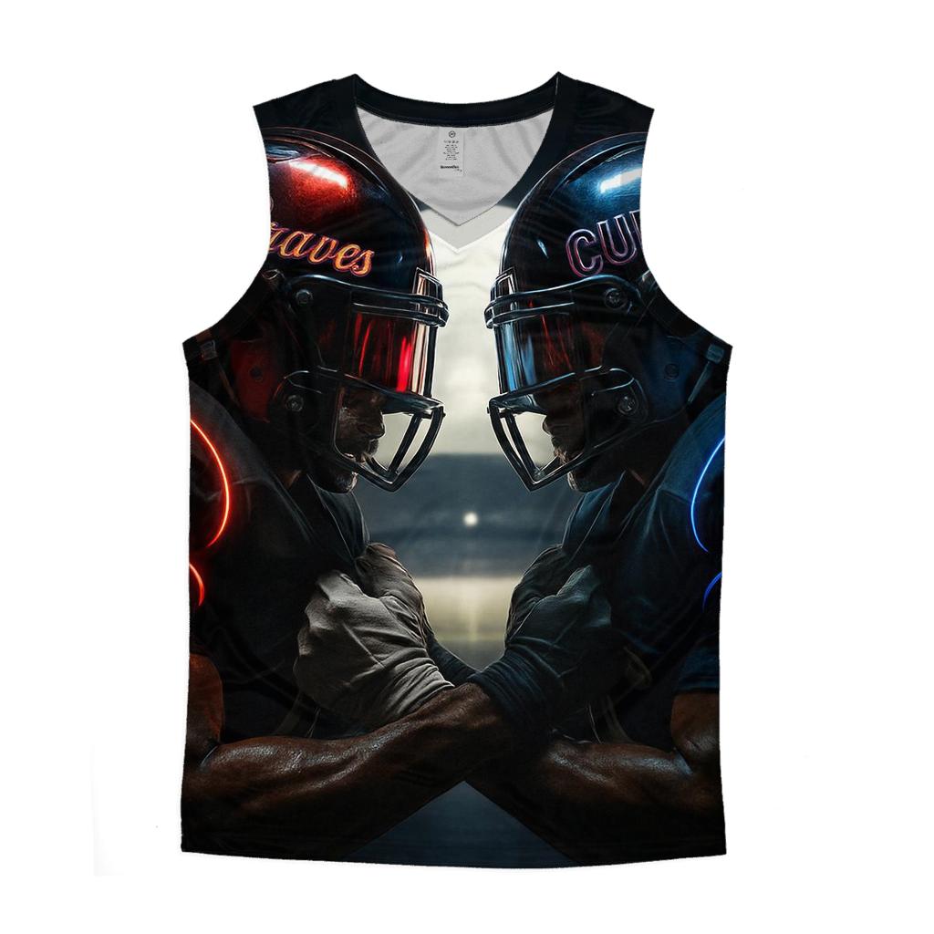 Neon Helmet Reflections Rivalry sports performance tank tops