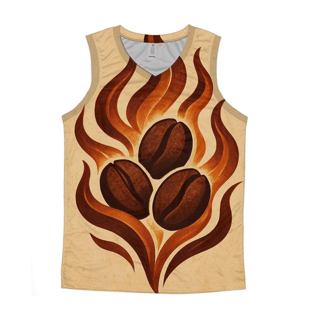 Roast Flame Ribbons cotton sleeveless tops