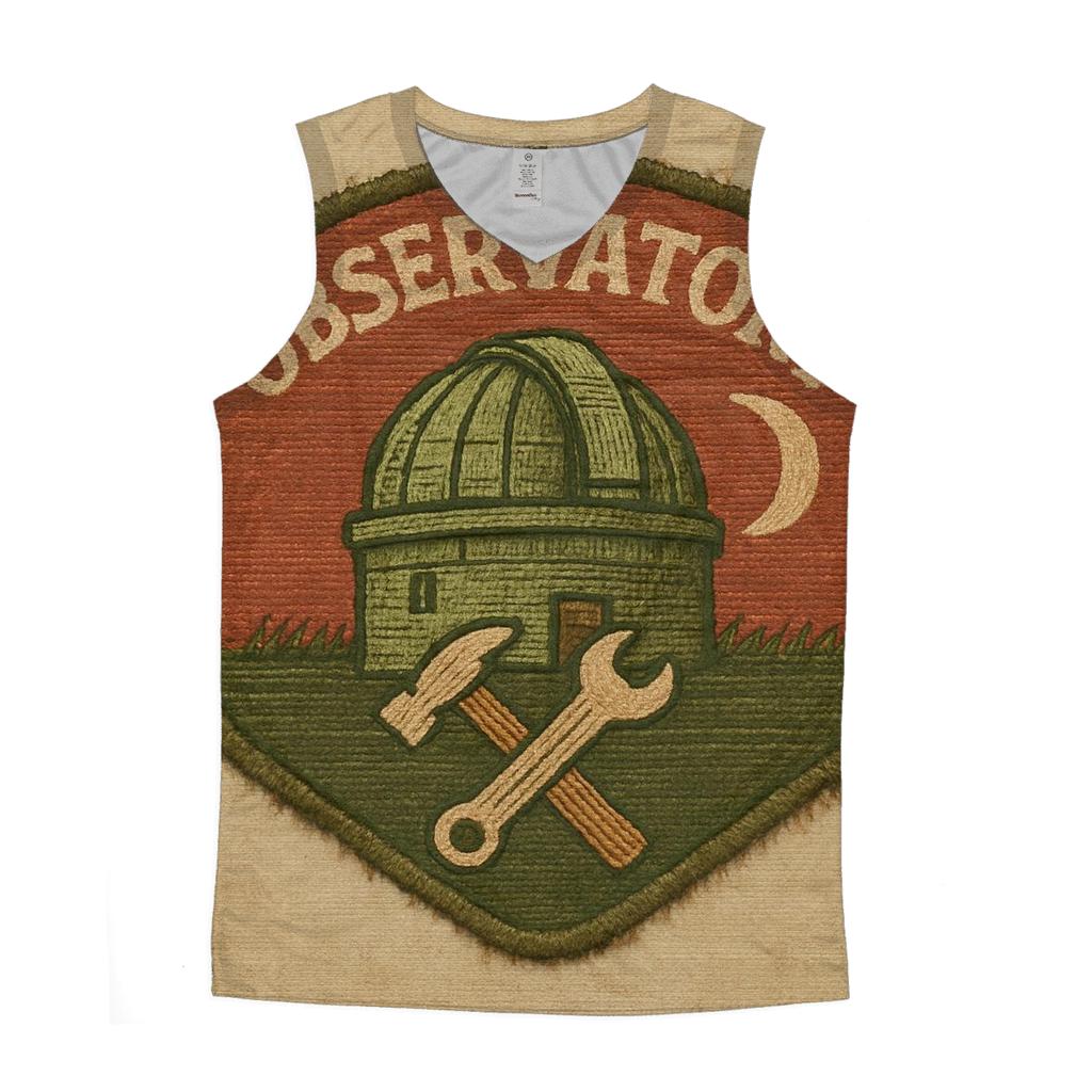 Retro Observatory Workshop Badge stylish racerback tanks