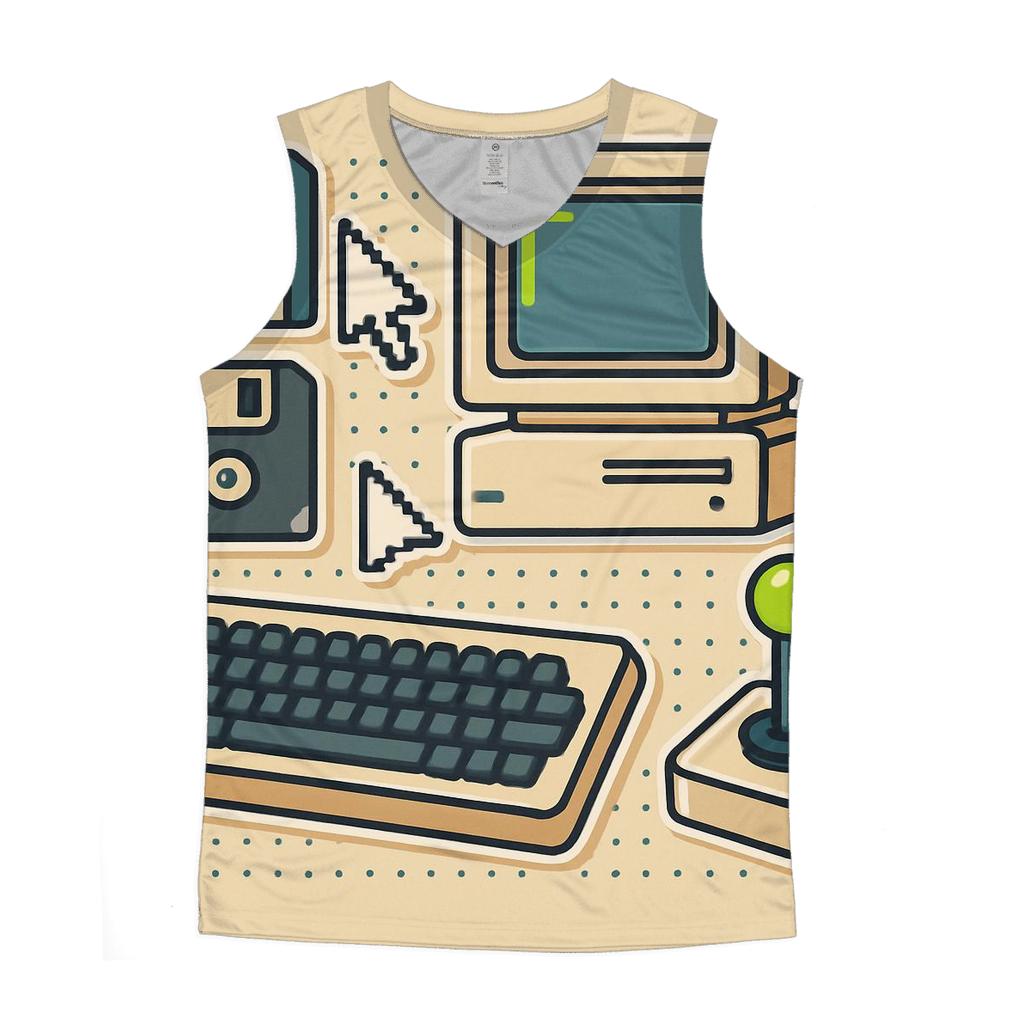 Retro Computer Desk Icons casual summer tank tops