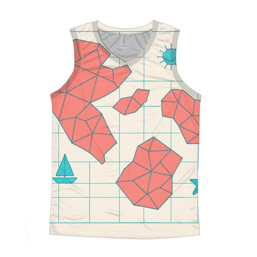 Coral Reef Geometry Atlas custom tank tops