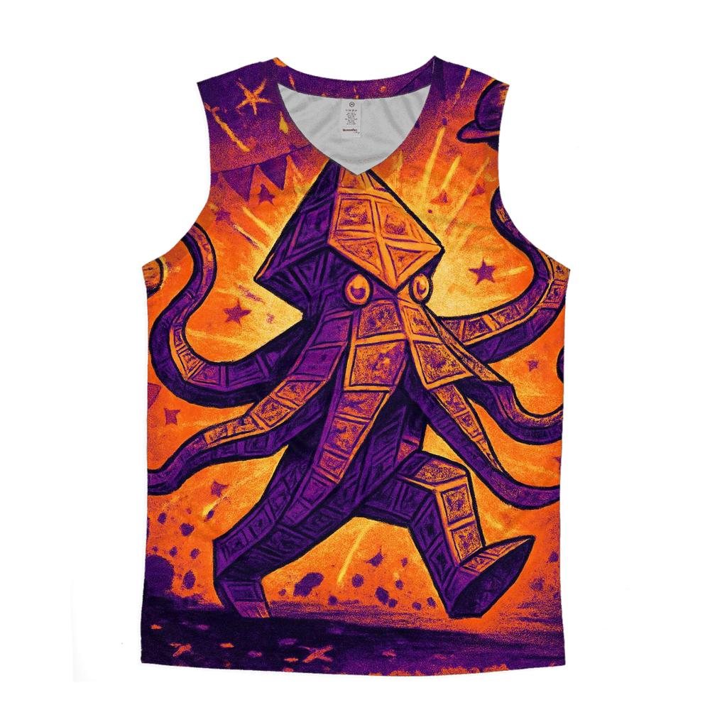Origami Kraken Parade personalized athletic tanks