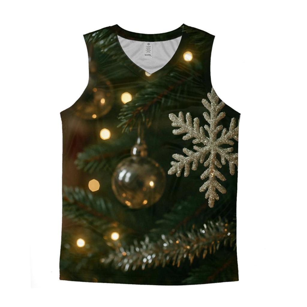 Quiet Tree Branch With Glass Ornaments cotton sleeveless tops