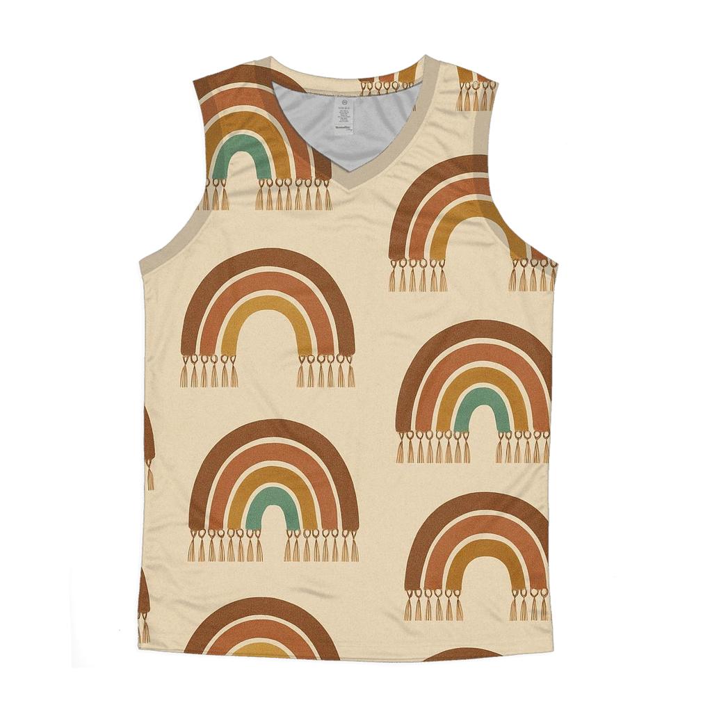 Macrame Rainbow Bands cotton sleeveless tops