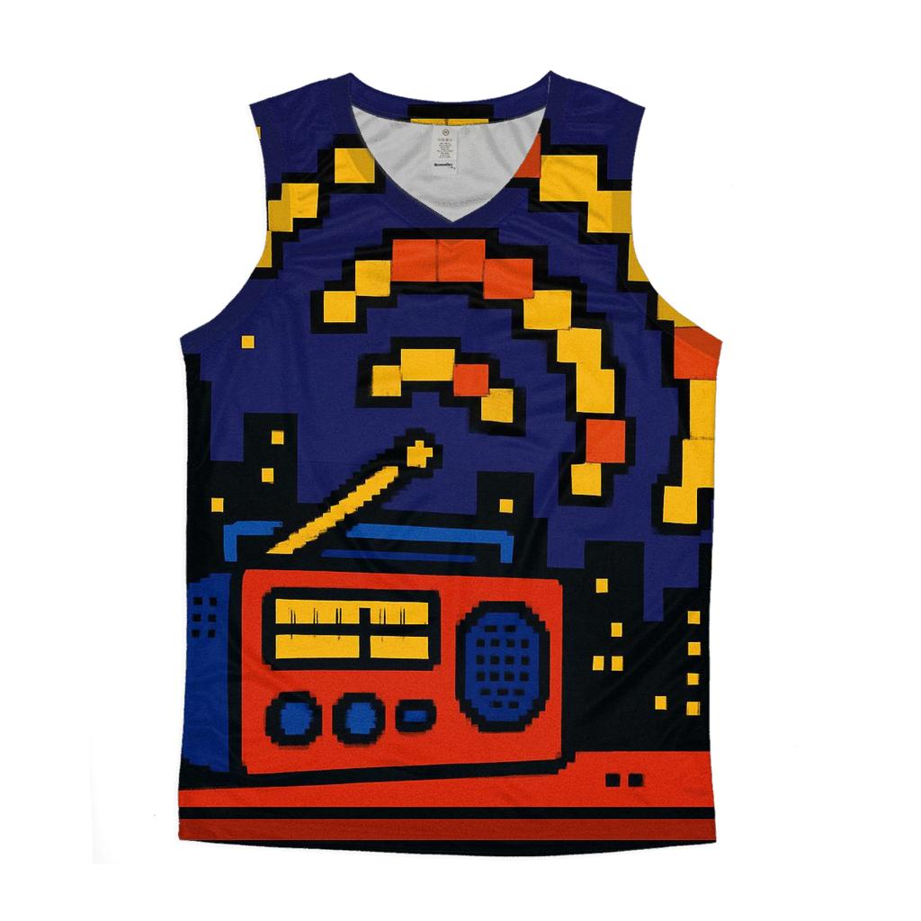 Pixel Radio Skyline stylish racerback tanks