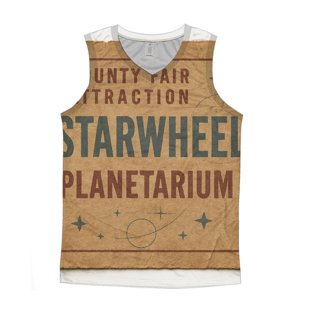 Distressed Cosmic County Fair Ticket Art casual summer tank tops