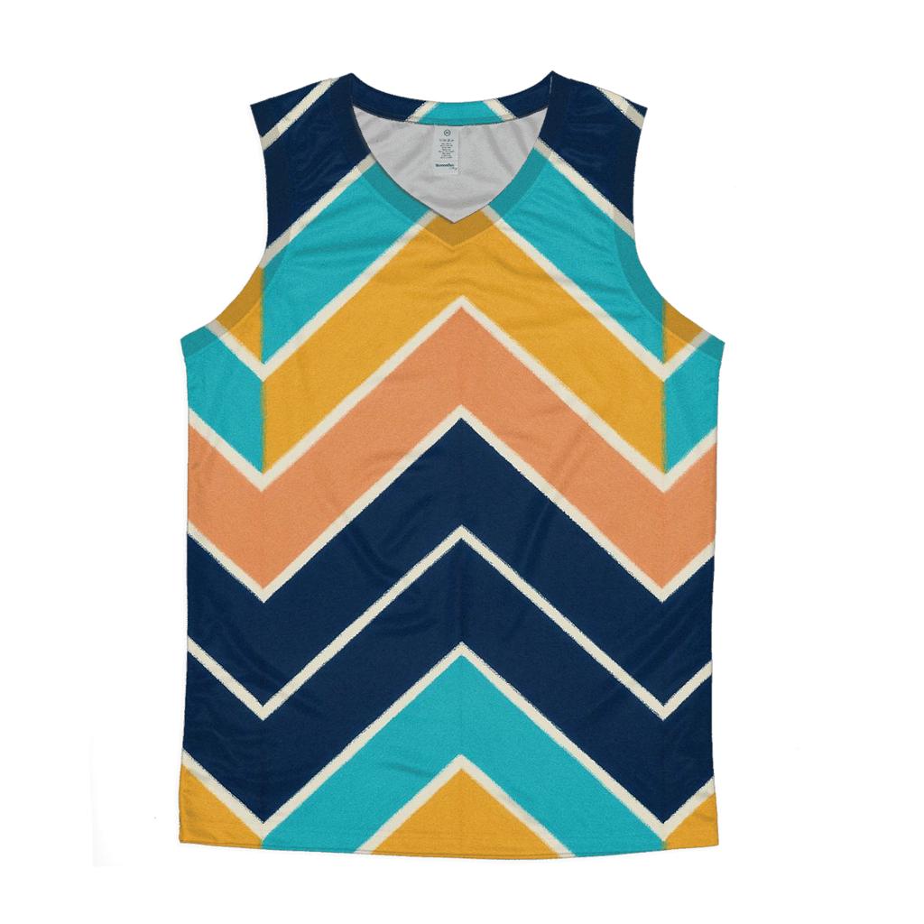 Accordion Chevron Meteor Trails designer workout tanks