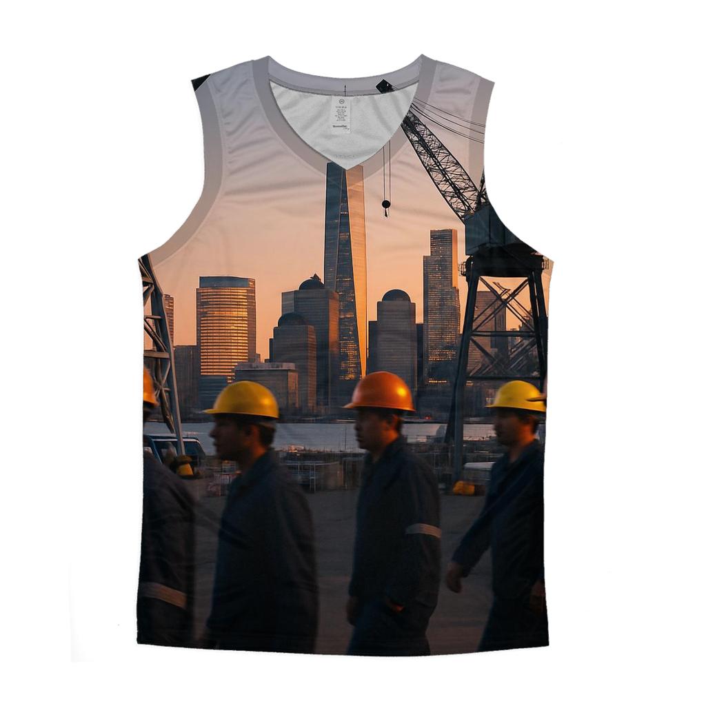 Brooklyn Navy Yard Shift Change Facing Lower Manhattan stylish racerback tanks