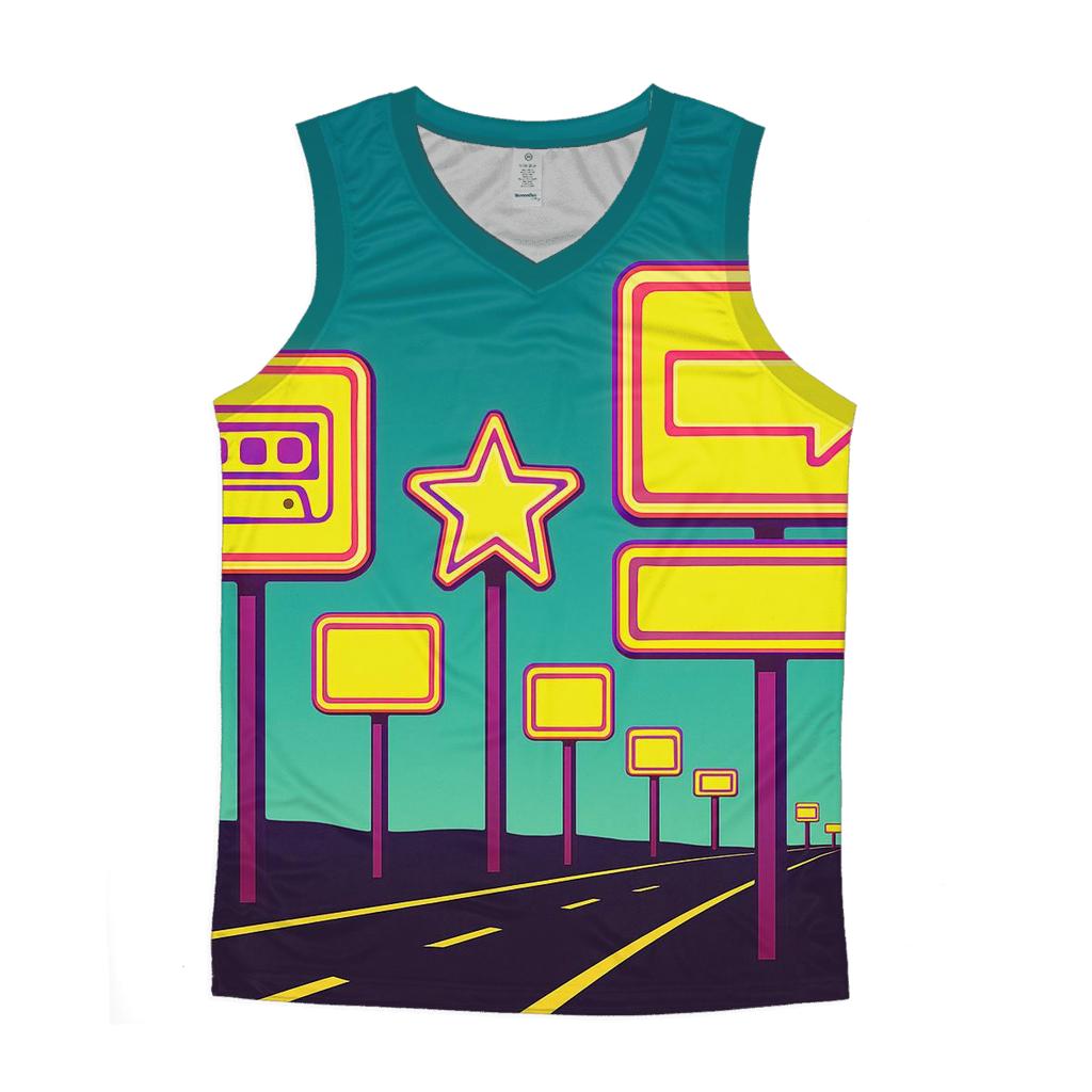 Synthwave Highway Sign Set custom tank tops
