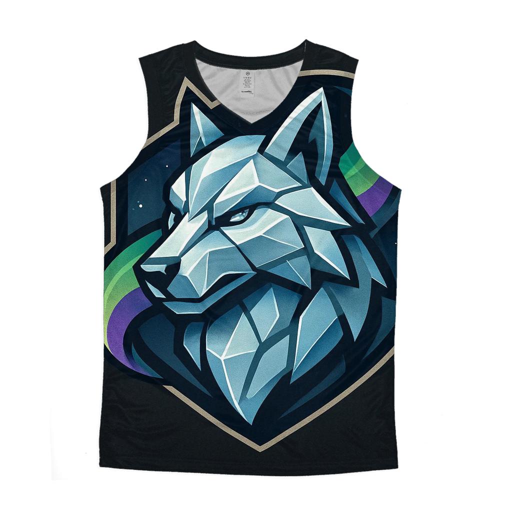 Aurora Ice Wolf Emblem stylish racerback tanks