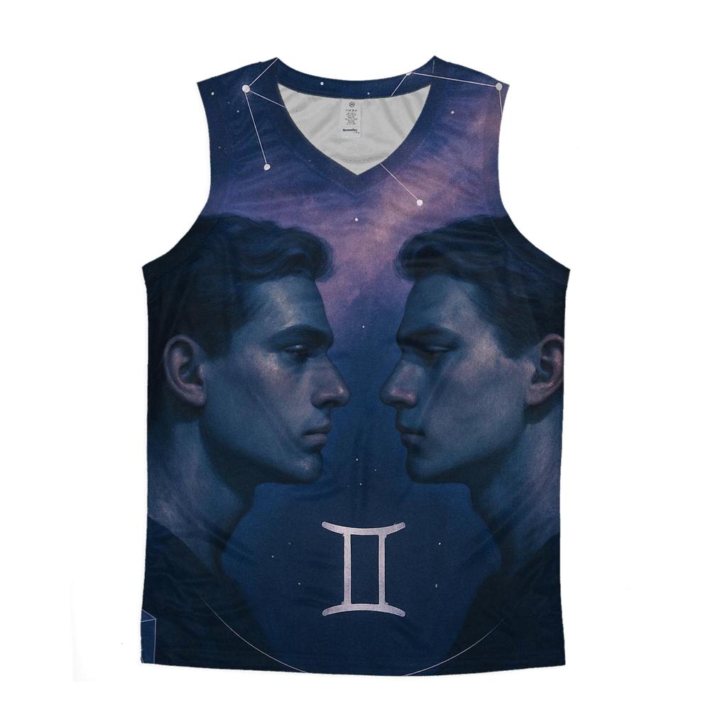 Gemini Mirror Twins Star Portrait personalized athletic tanks