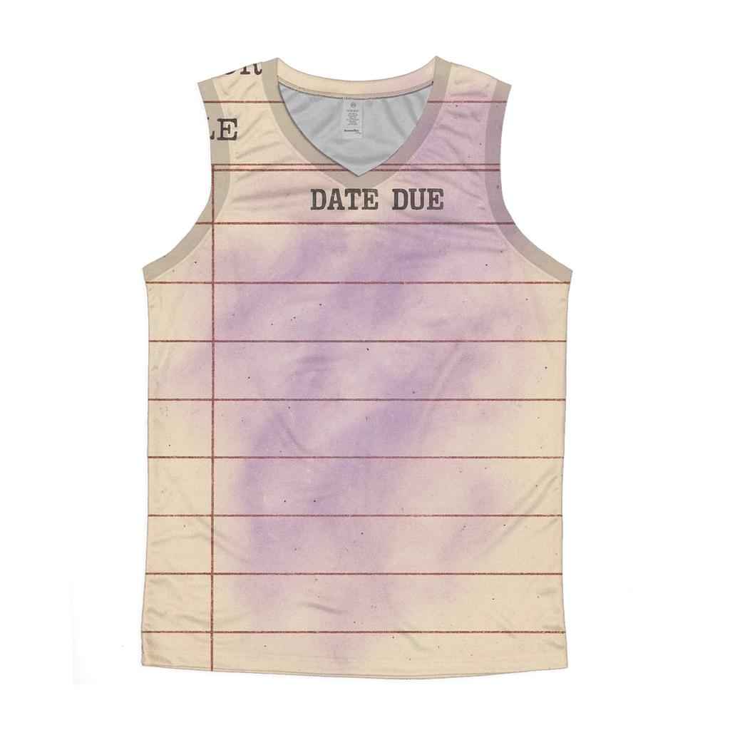 Vintage Library Card Nebula Catalog personalized athletic tanks