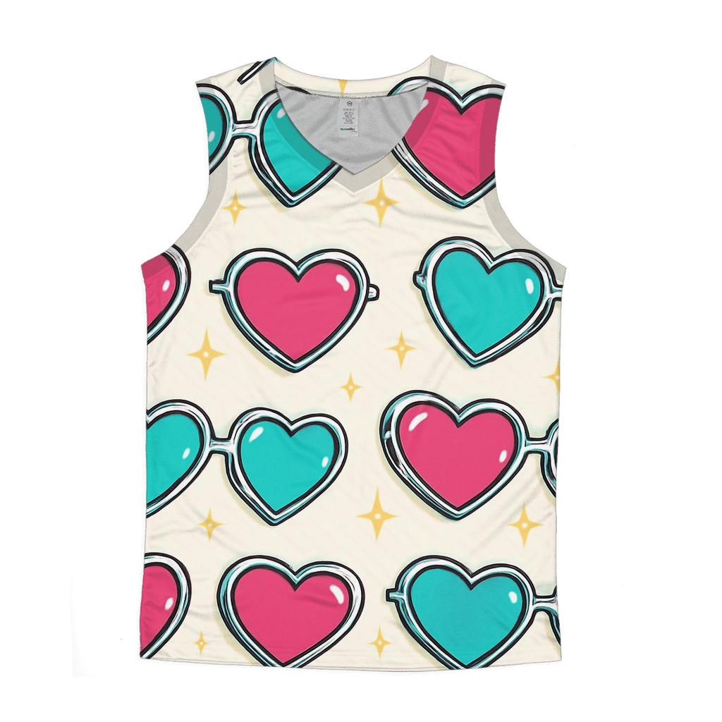 Chrome Heart Glasses Pattern casual summer tank tops