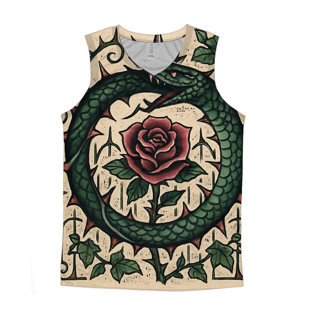 Ouroboros Garden Of Thorns And Roses personalized athletic tanks