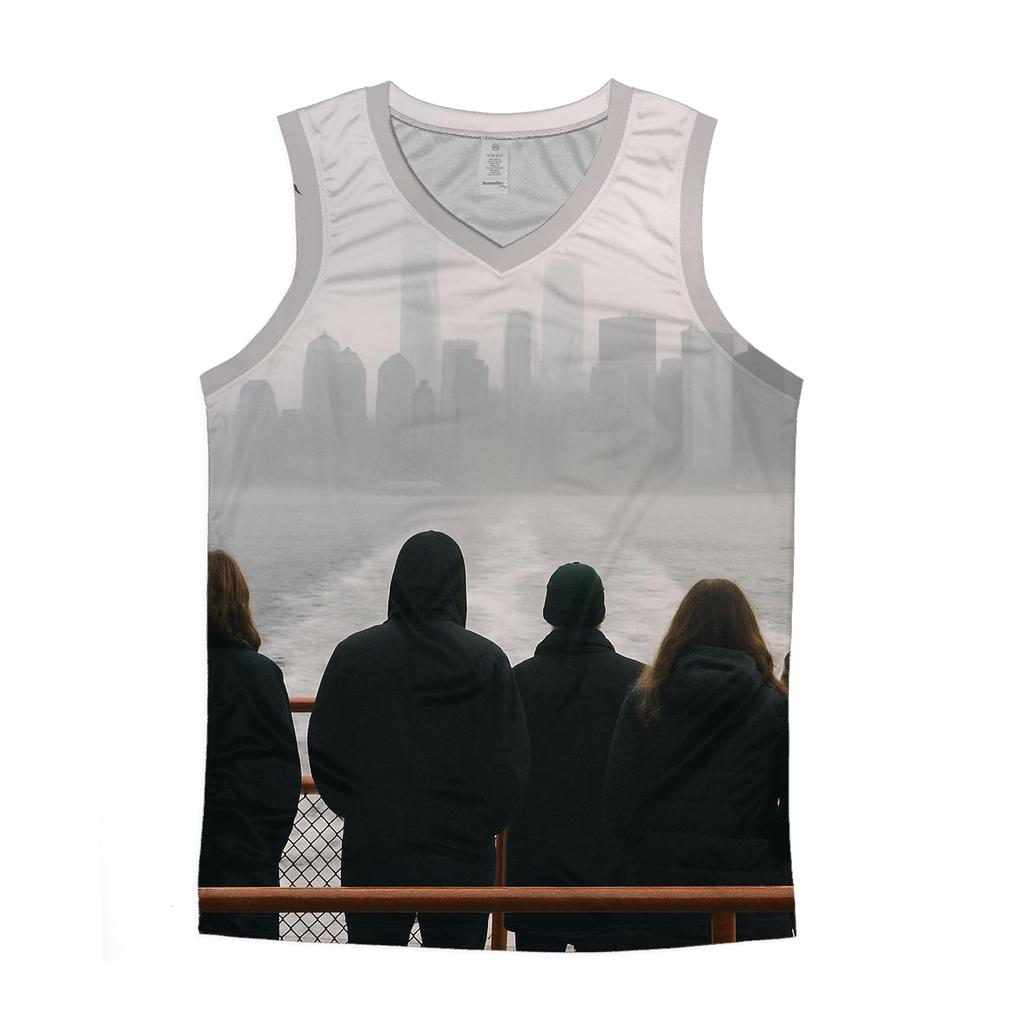 Staten Island Ferry Fog Reveal Of Downtown personalized athletic tanks