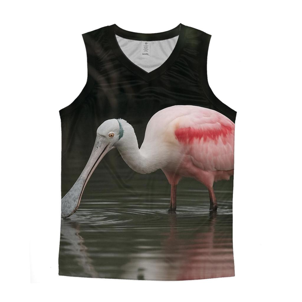 Mangrove Mirror Roseate Spoonbill trendy fitted tank tops