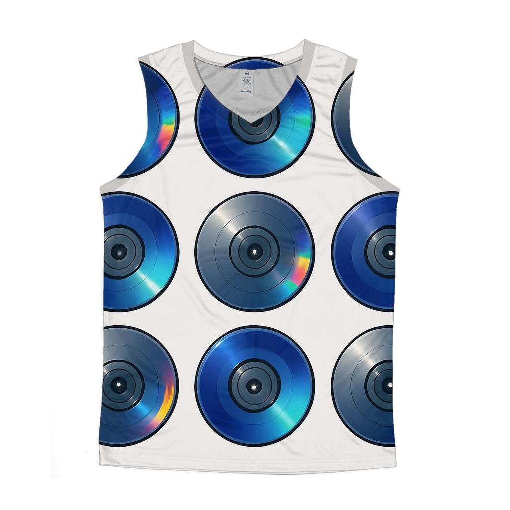 Laser Disc Orbit Medallions personalized athletic tanks