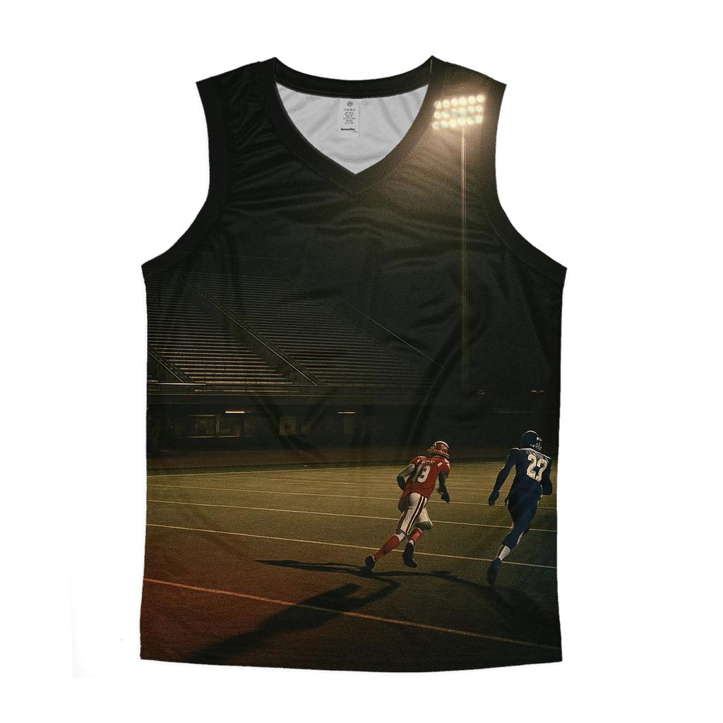 Deserted Night Stadium Rival Shadows personalized athletic tanks