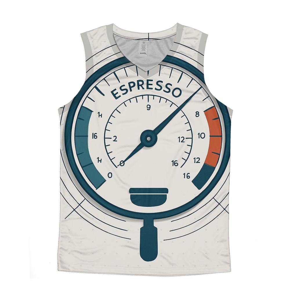 Espresso Gauge Lines designer workout tanks