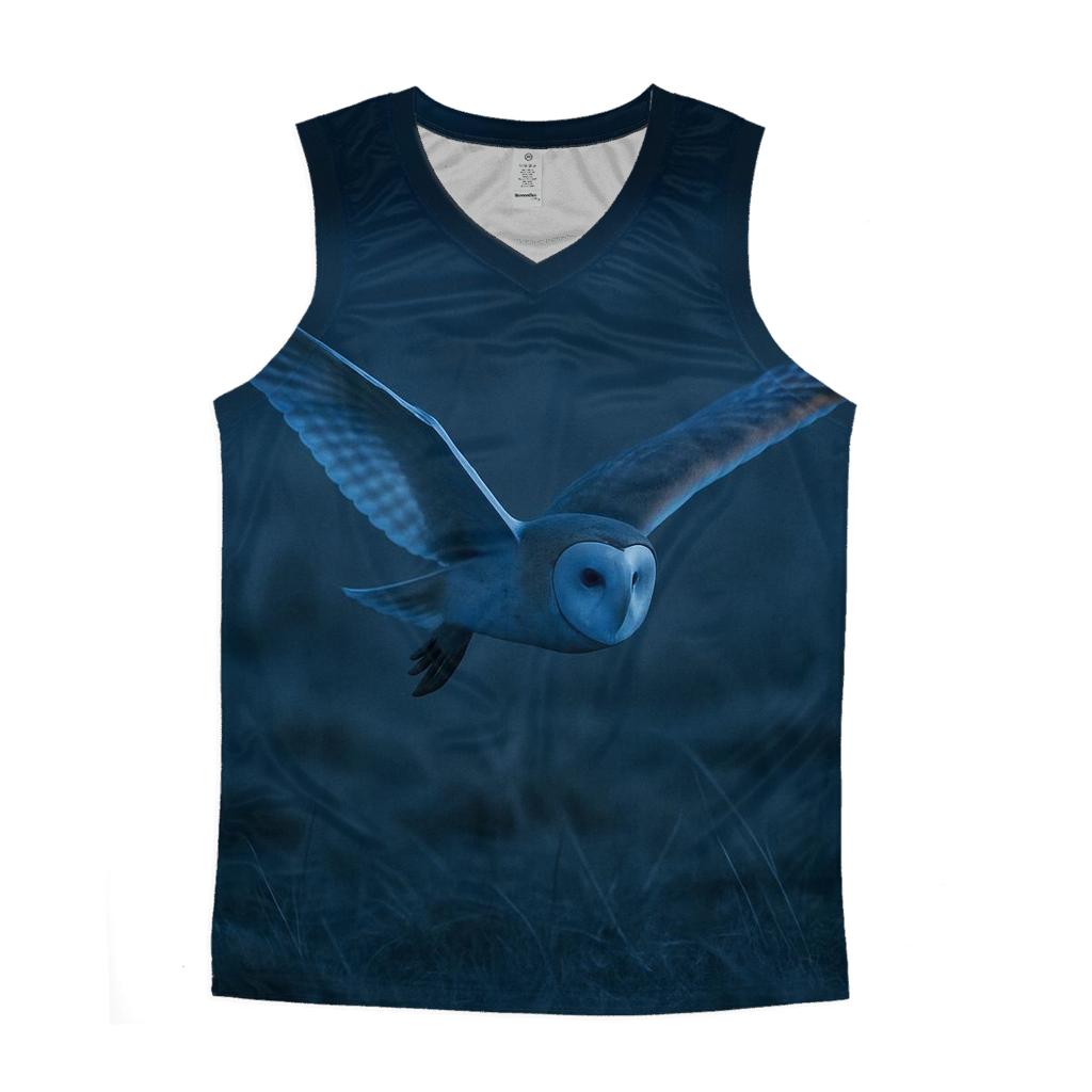 Nightfall Hunt Barn Owl cotton sleeveless tops
