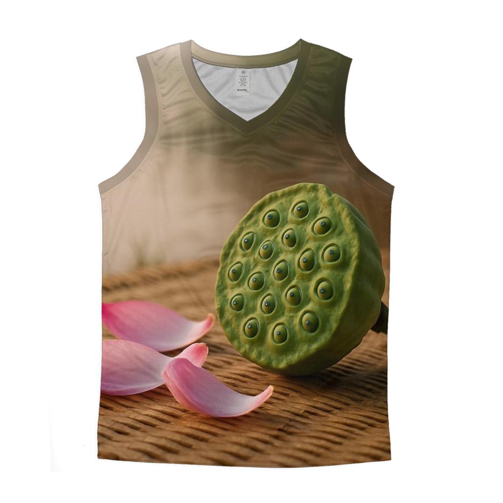 Lotus Seedpod Study On Reed Mat By Riverside stylish racerback tanks
