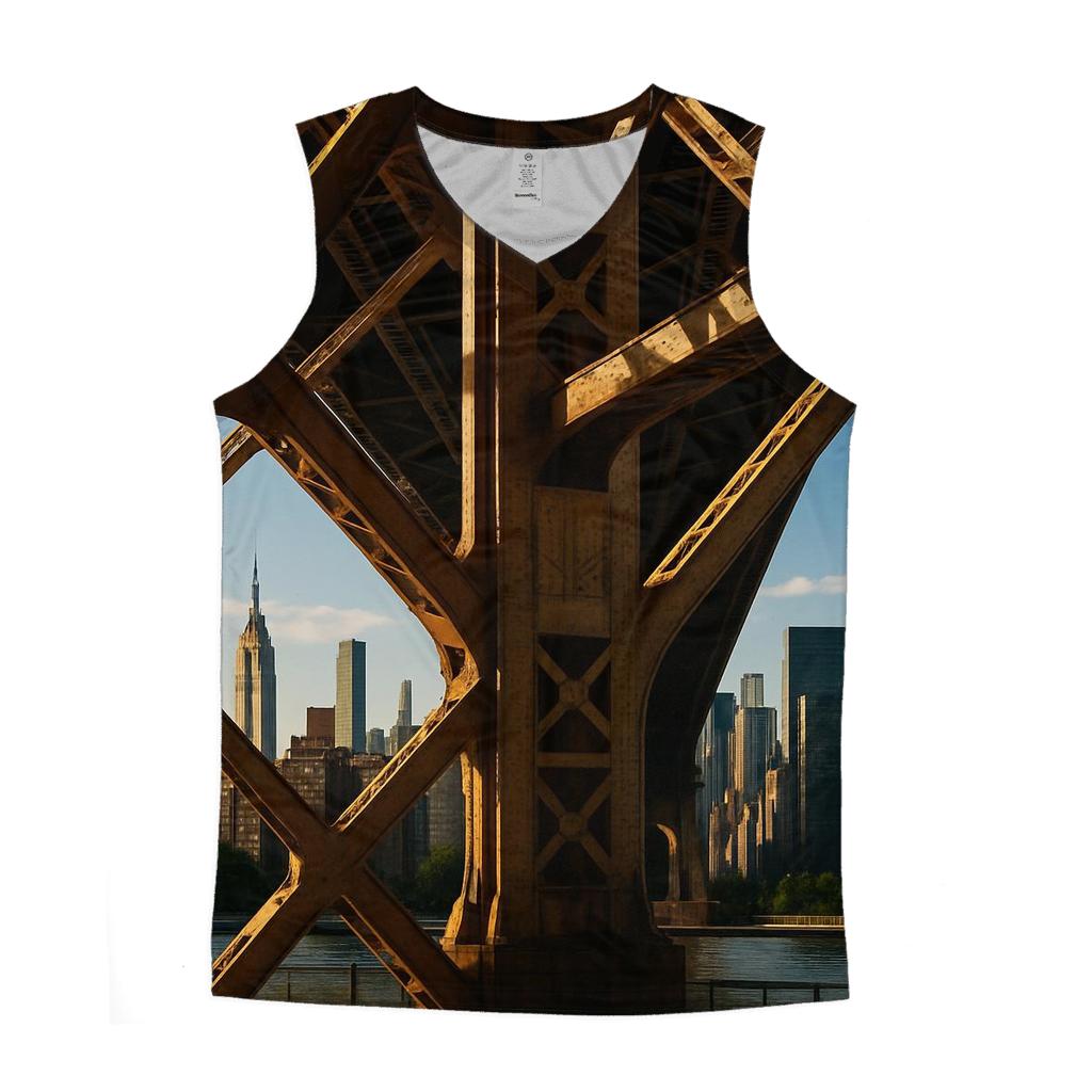 Queensboro Bridge Undercarriage Framing Midtown personalized athletic tanks