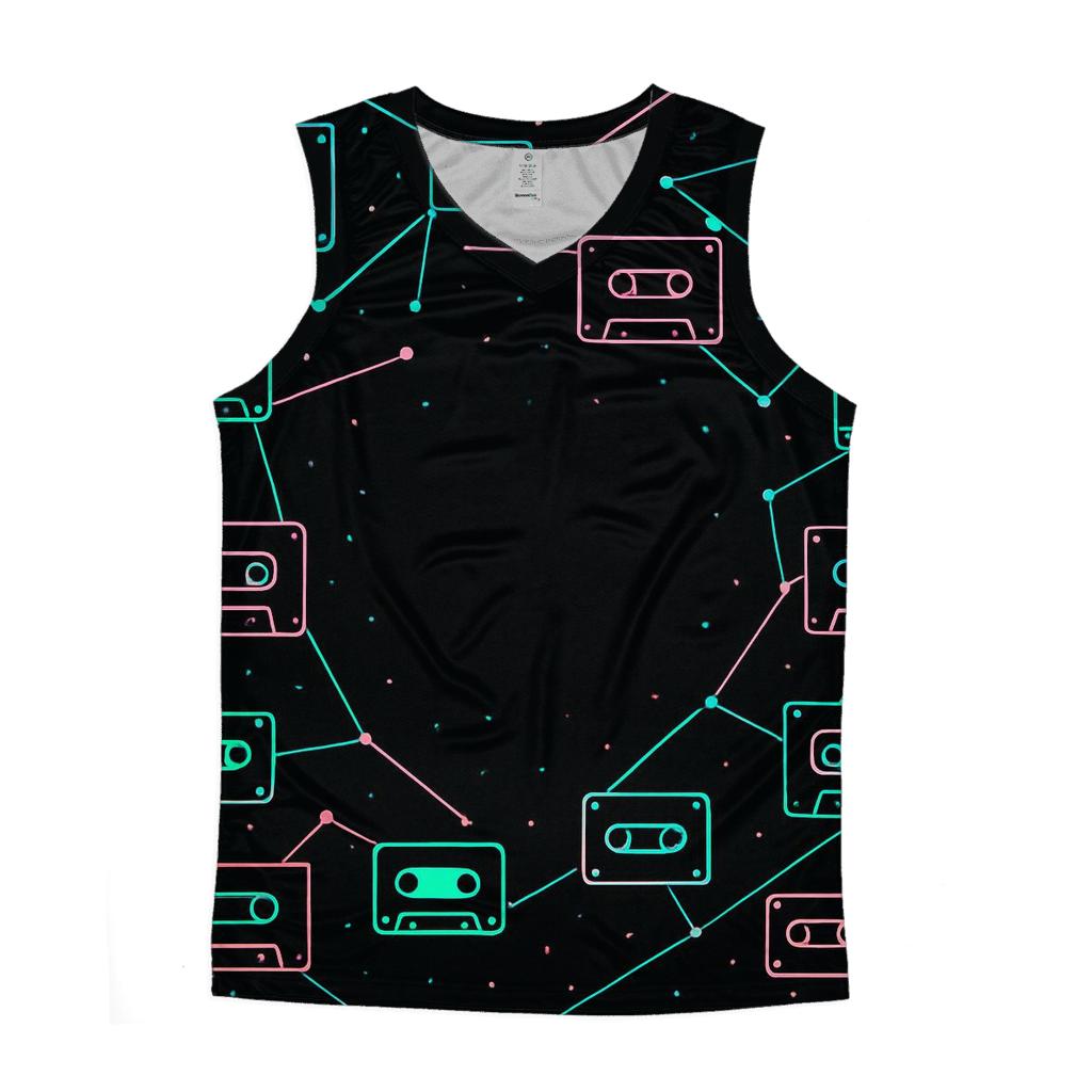 Neon Constellation Cassette Map cotton sleeveless tops
