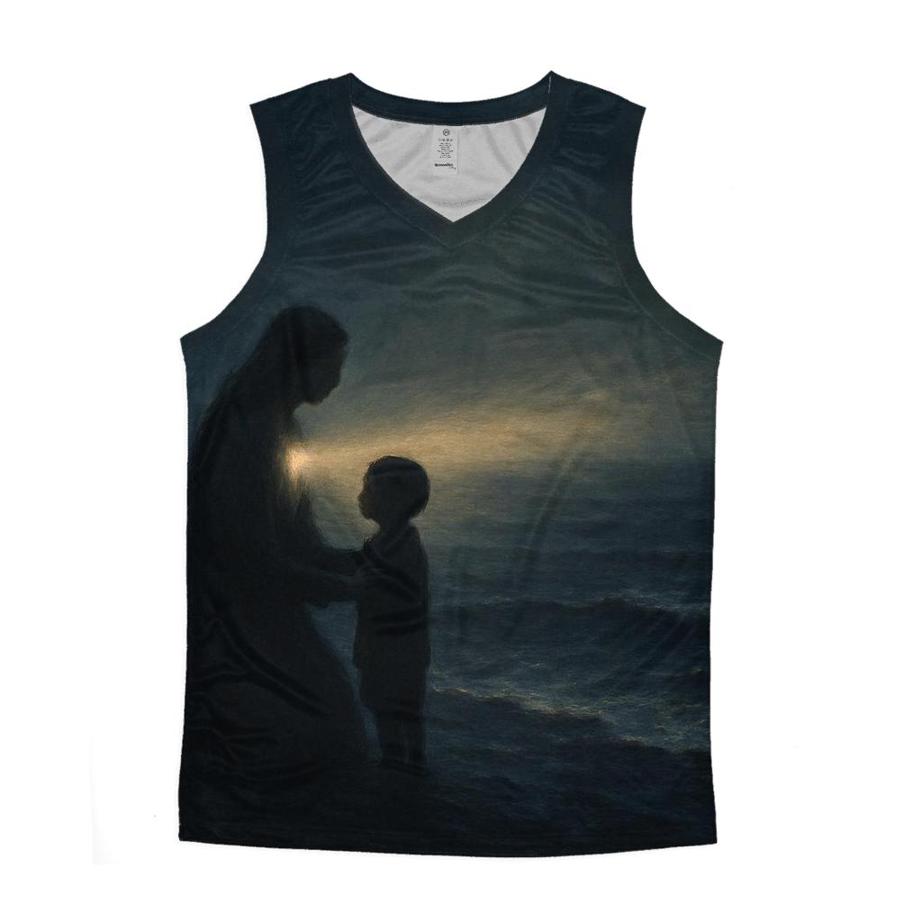 Her Love, A Lighthouse Without A Shore graphic print tank tops