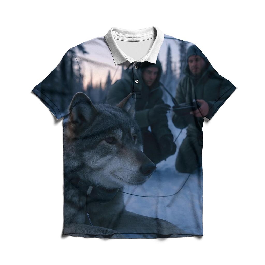 Radio Collar Check In Boreal Dawn premium cotton polo shirts