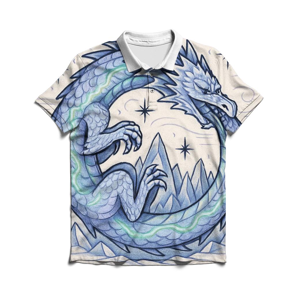 Ouroboros Glacier Ring With Aurora Veins classic pique polos