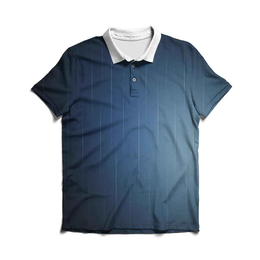 Cobalt Rainfall Veil embroidered polo tops