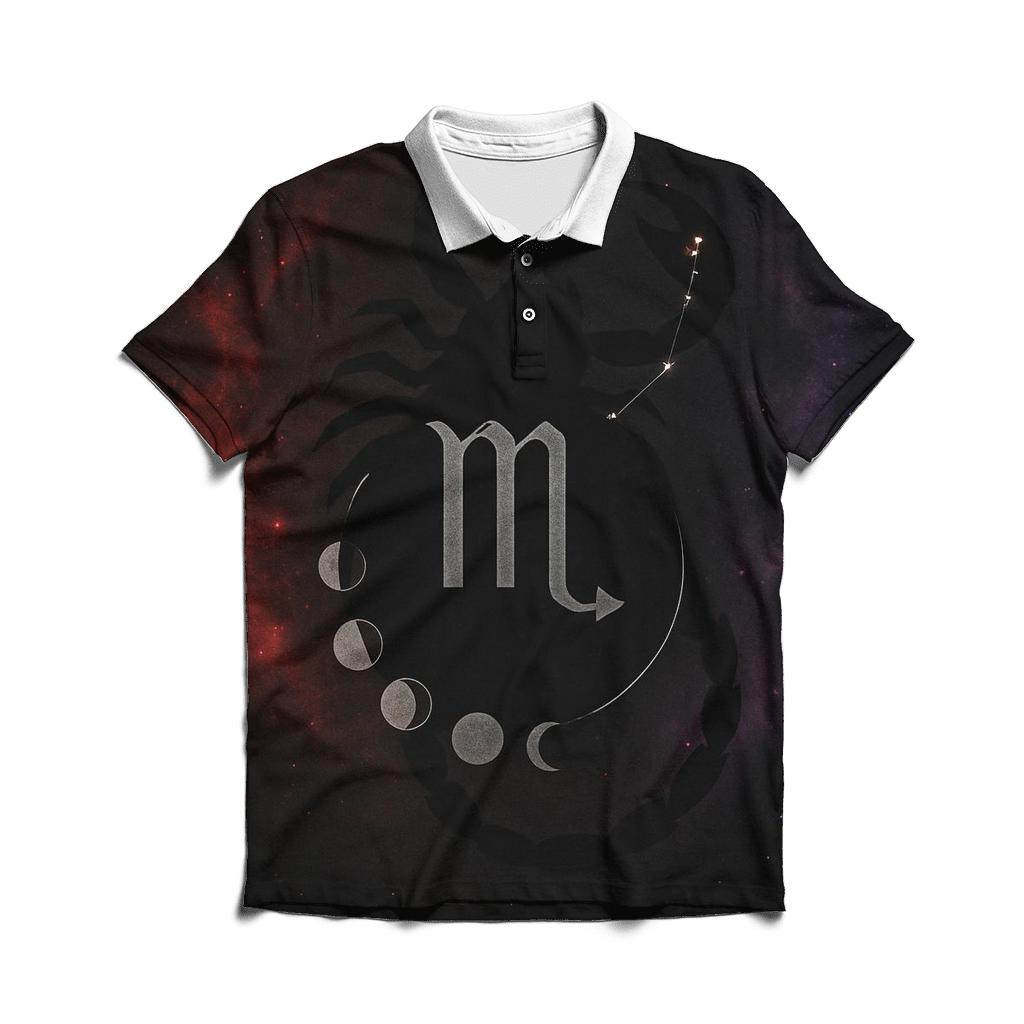 Scorpio Lunar Sting Sigil casual sports polo shirts