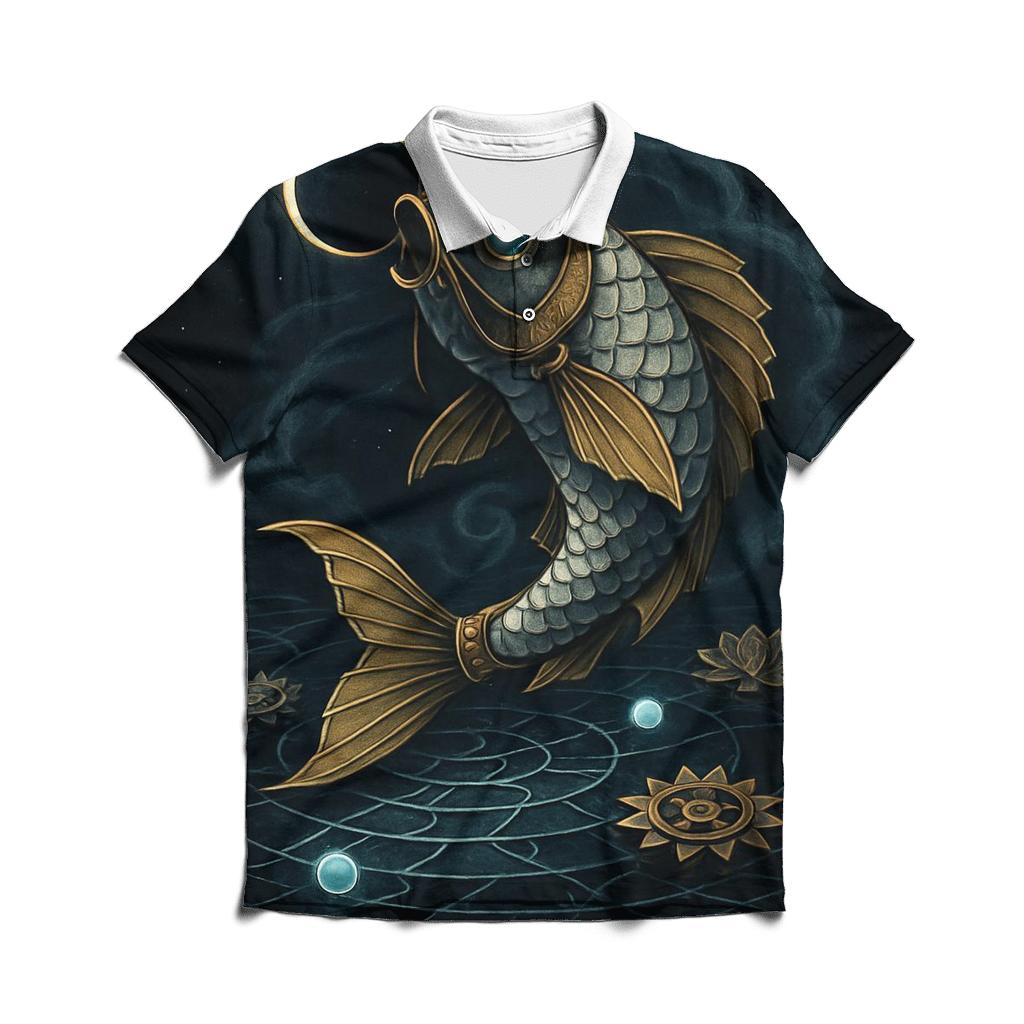 Clockwork Koi Eclipse personalized polo shirts