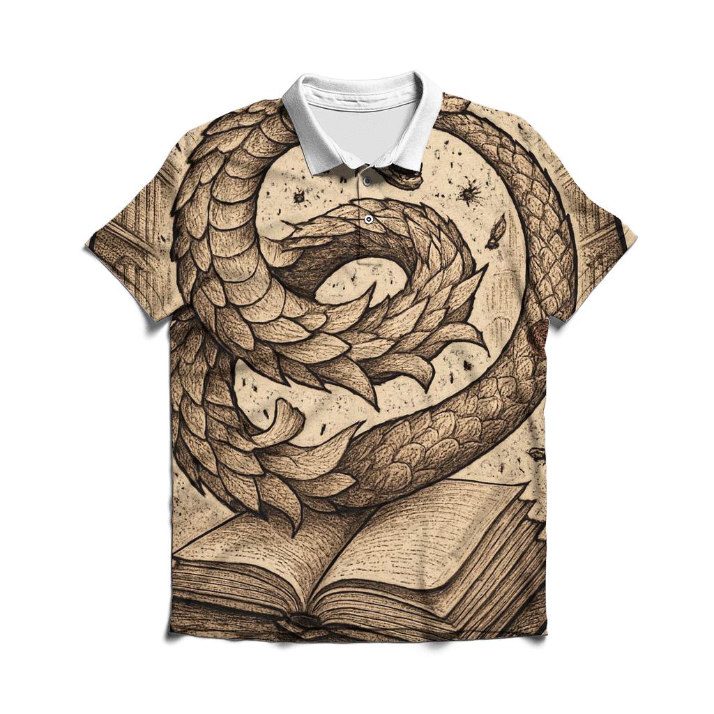 Ouroboros Library Of Rewritten Pages designer slim fit polos