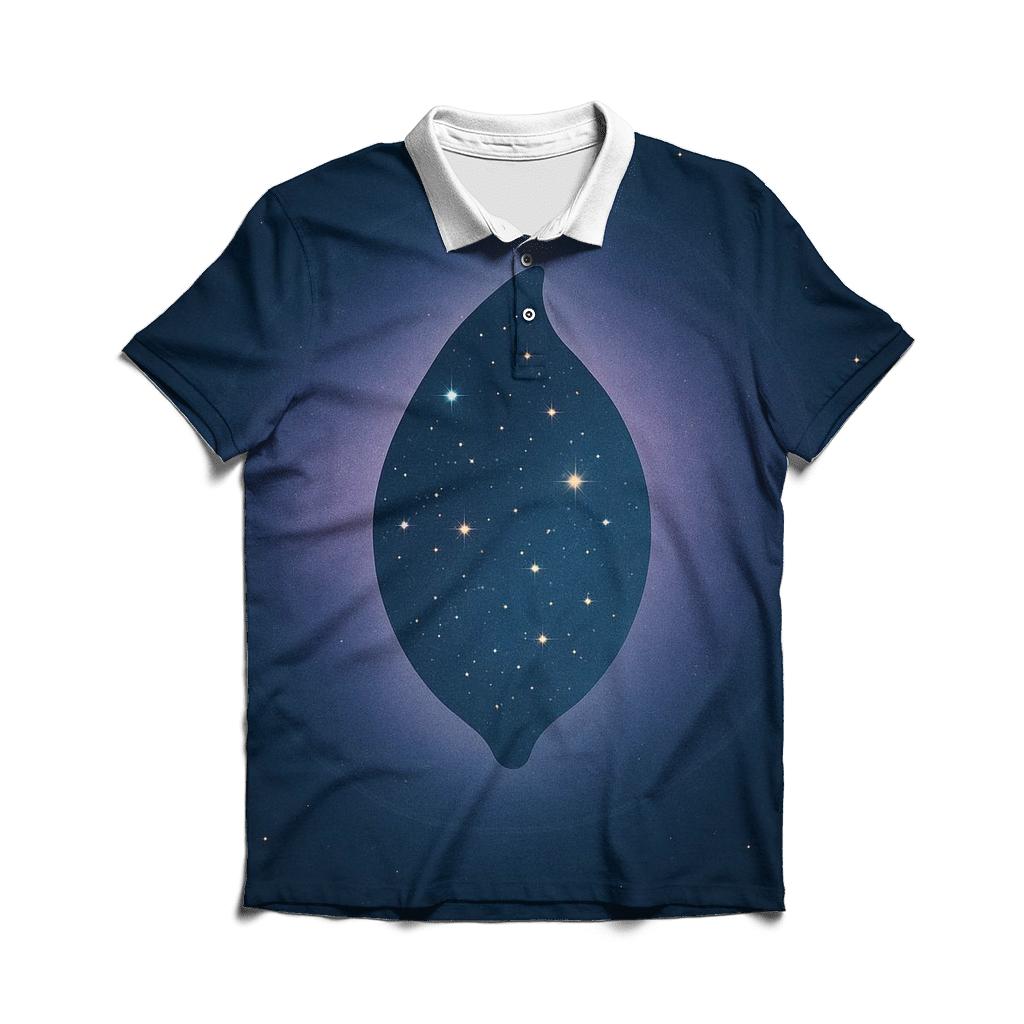 Starlit Seed Within embroidered polo tops
