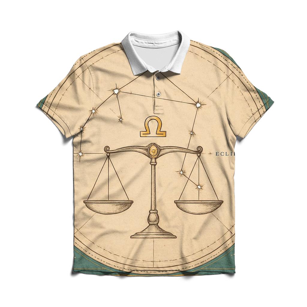 Libra Equinox Balance Chart personalized polo shirts