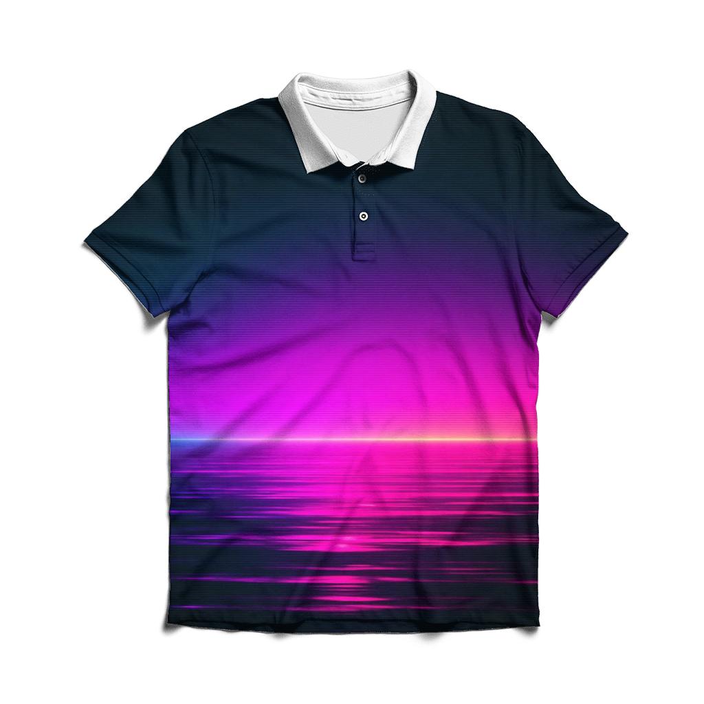 Neon Harbor Afterglow stylish collar polo tees