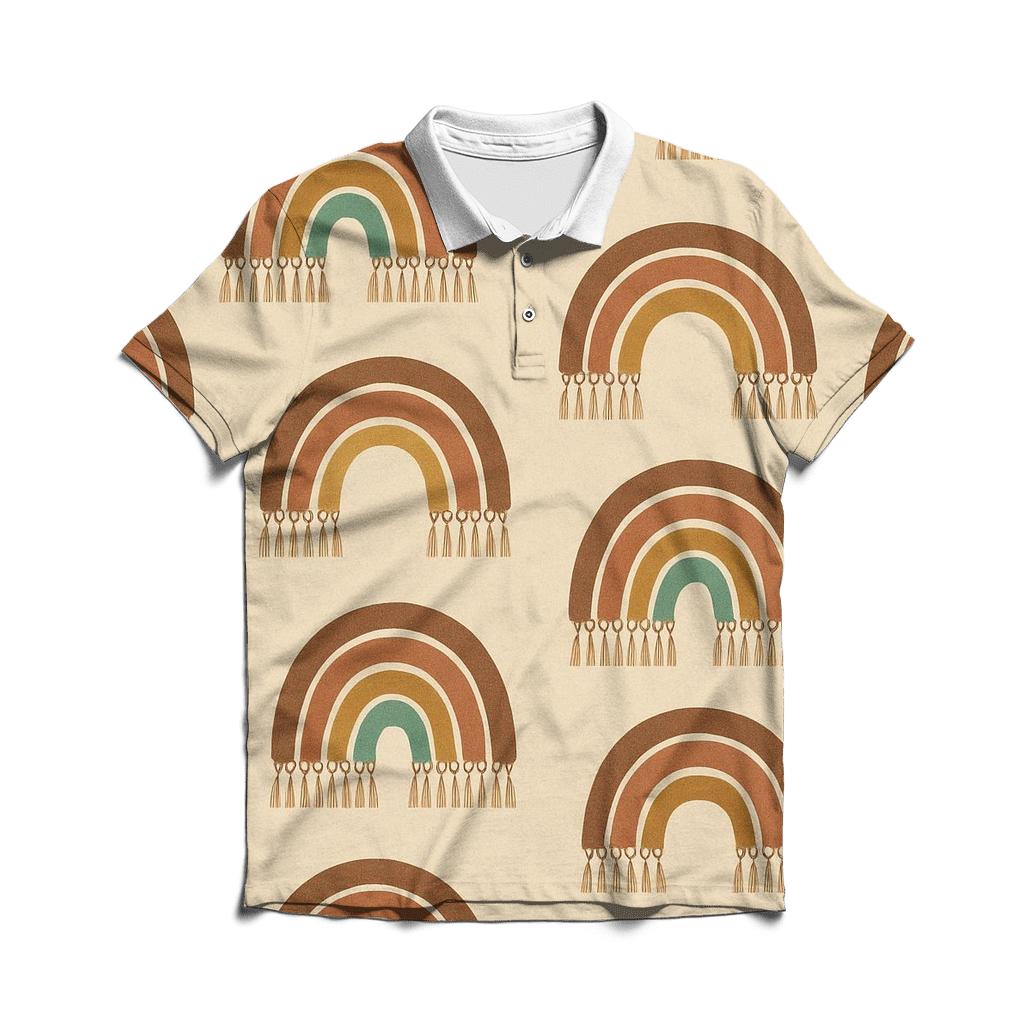 Macrame Rainbow Bands classic pique polos