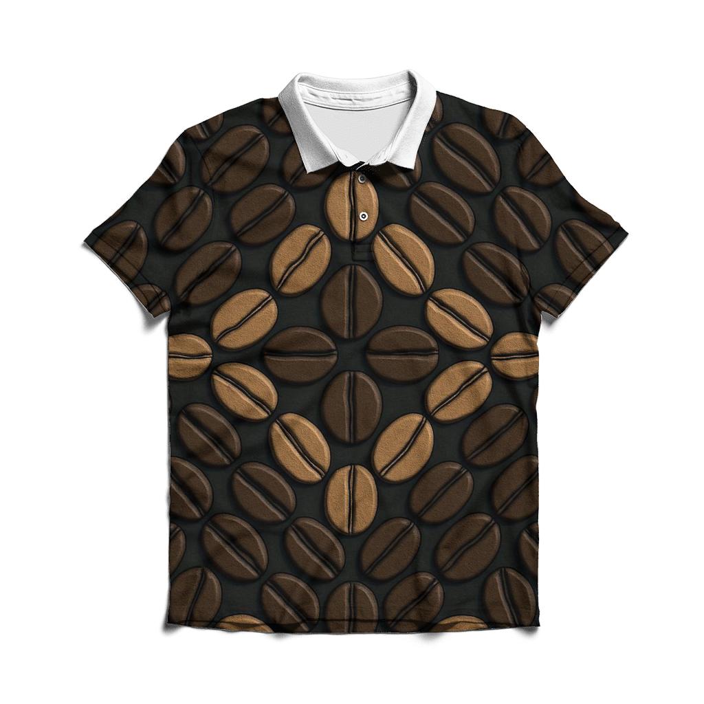 Bean Mosaic Tile custom polo shirts