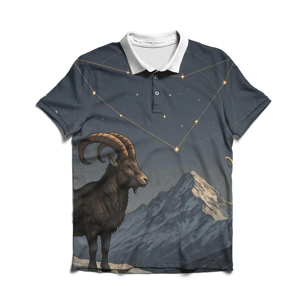 Capricorn Mountain Goat Star Atlas stylish collar polo tees