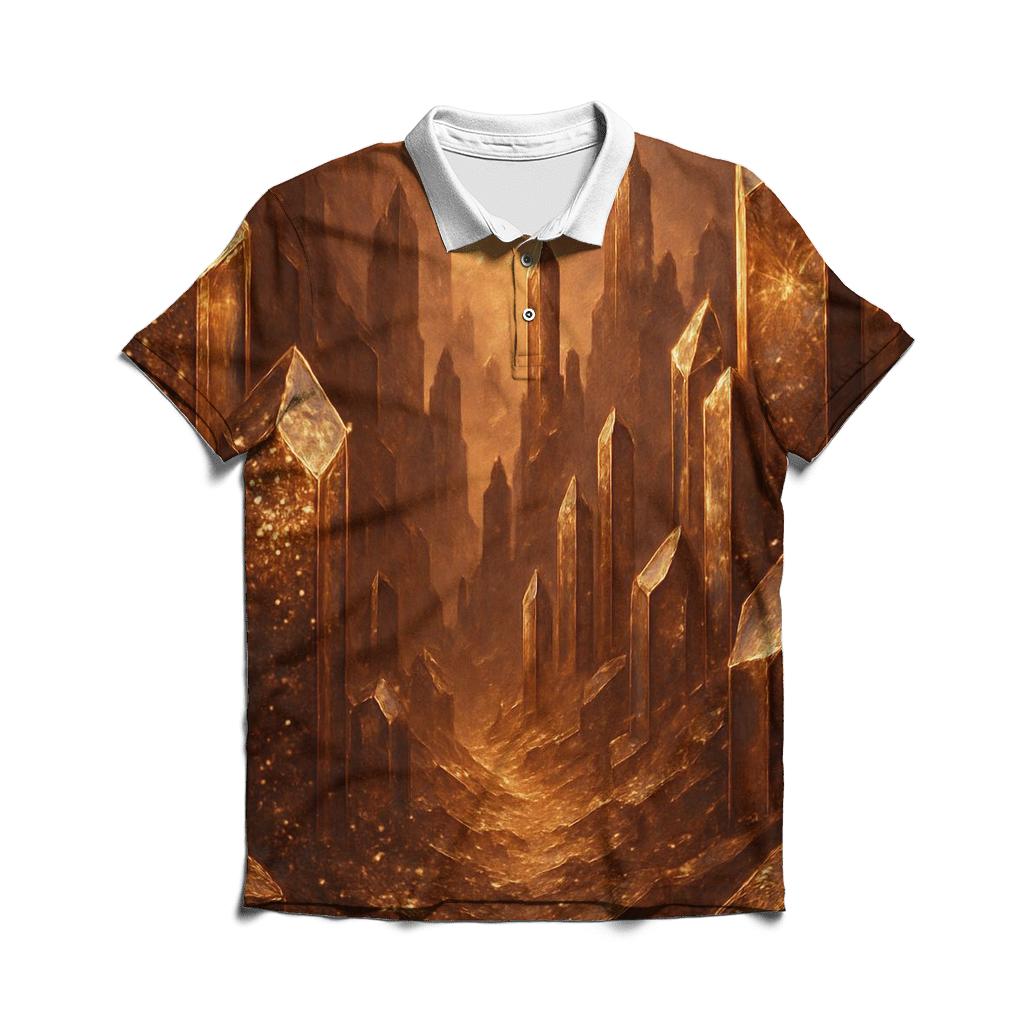 Copper Bronze Crystal Canyon custom polo shirts